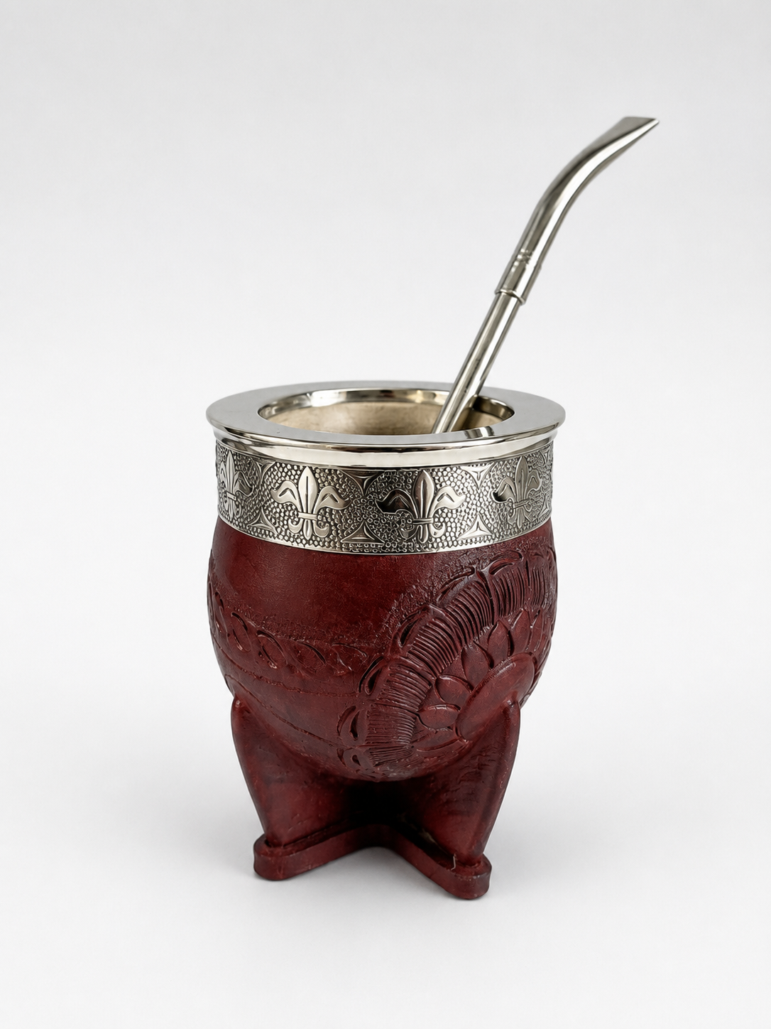 Mate imperial cuero labrado